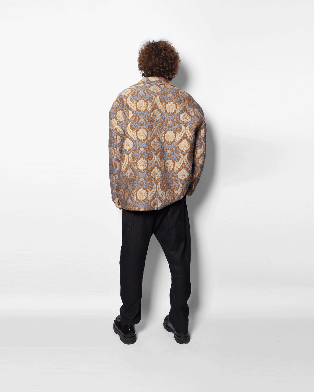 DROPPED SHOULDER JACKET (FLORAL)