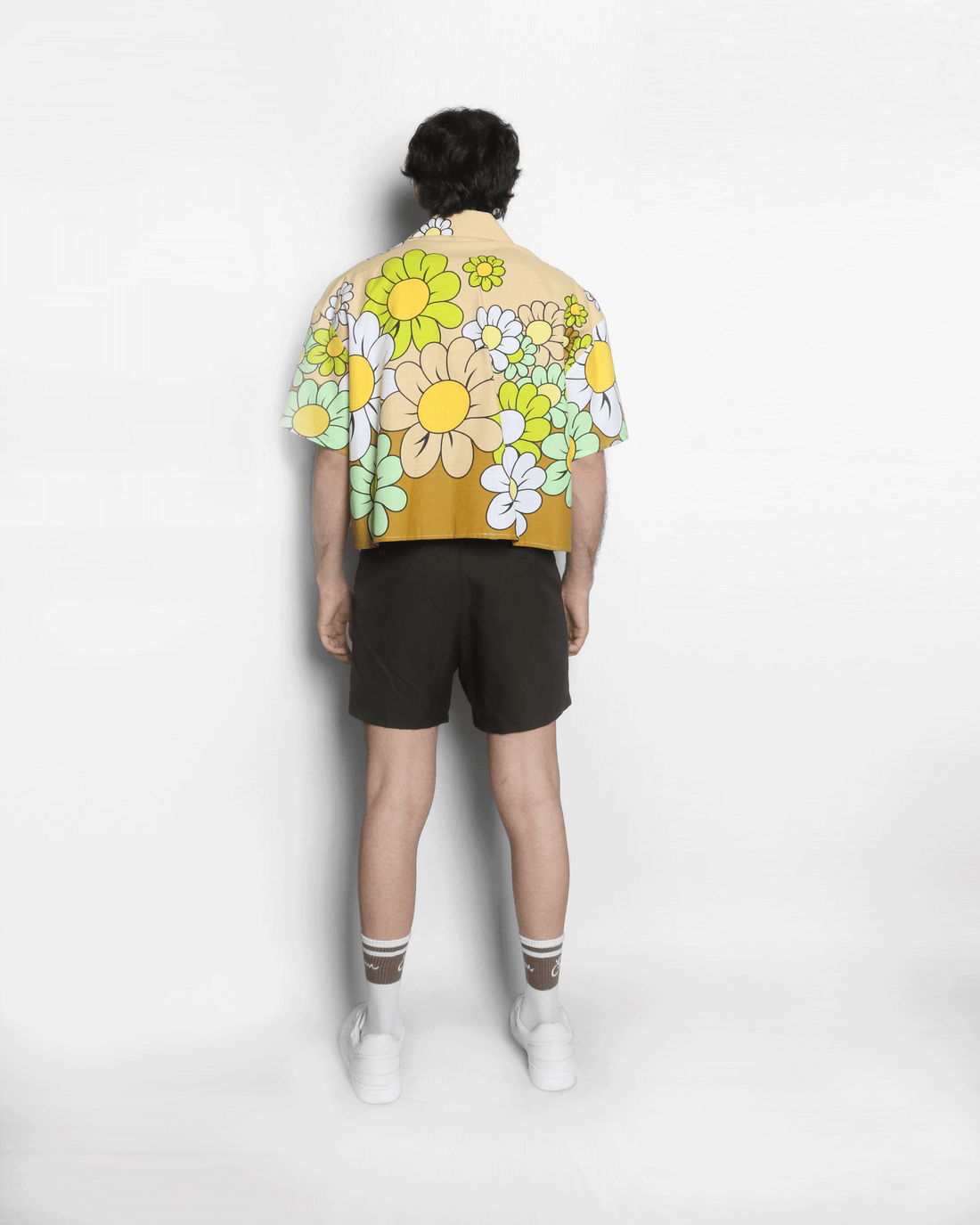 CROPPED SHIRT (FLORAL YELLOW)