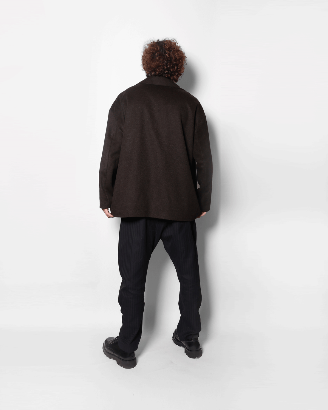 DROPPED SHOULDER JACKET (BROWN)