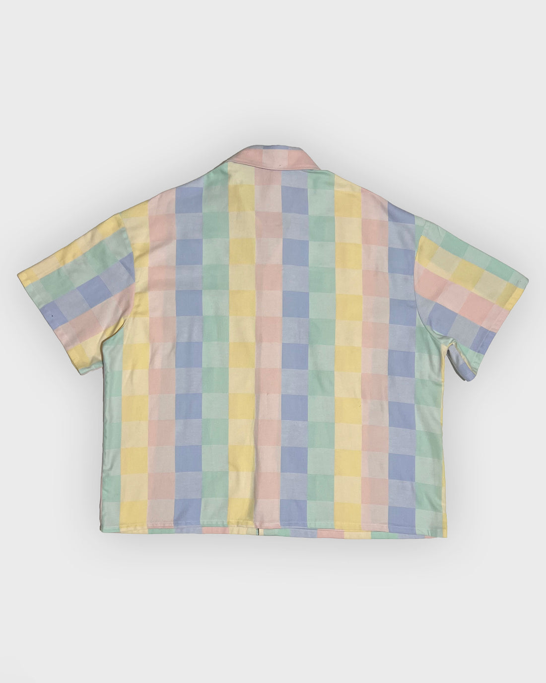 SHORT SLEEVE SHIRT (PASTEL SQUARES)